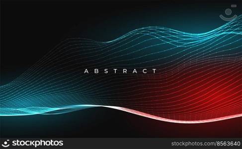 digital glowing abstract lines waves background design