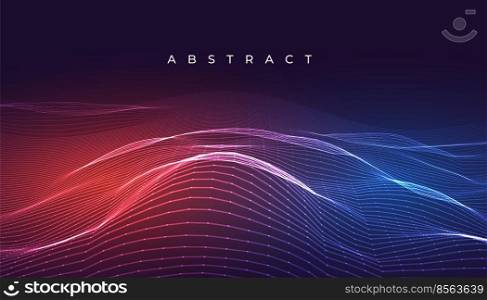 digital glowing abstract wavy lines background design