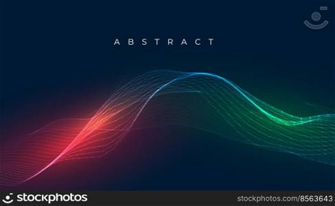 digital glowing colorful wavy lines background design