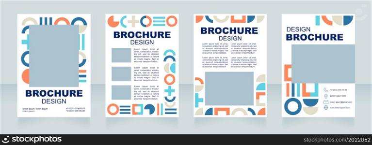 Digital illustration course blank brochure layout design. Vertical poster template set with empty copy space for text. Premade corporate reports collection. Editable flyer paper pages. Digital illustration course blank brochure layout design