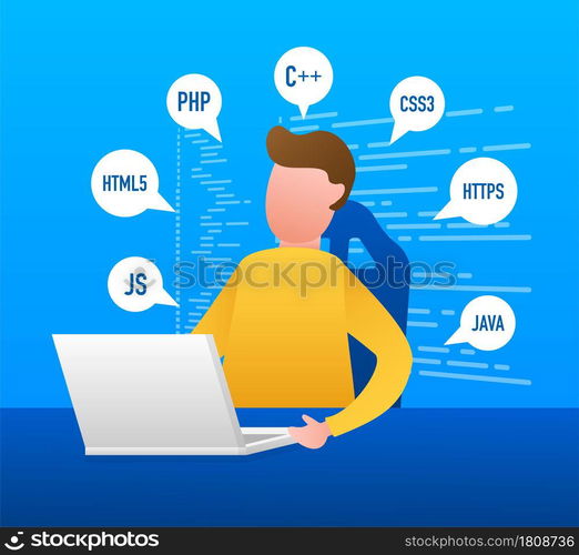Digital java code text. Computer software coding vector concept. Programming coding script java, digital program code on screen illustration. Vector stock illustration. Digital java code text. Computer software coding vector concept. Programming coding script java, digital program code on screen illustration. Vector stock illustration.