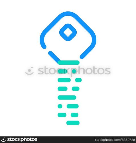 digital key color icon vector. digital key sign. isolated symbol illustration. digital key color icon vector illustration