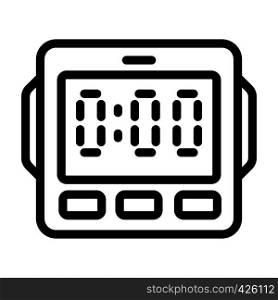 Digital kitchen timer icon. Outline digital kitchen timer vector icon for web design isolated on white background. Digital kitchen timer icon, outline style