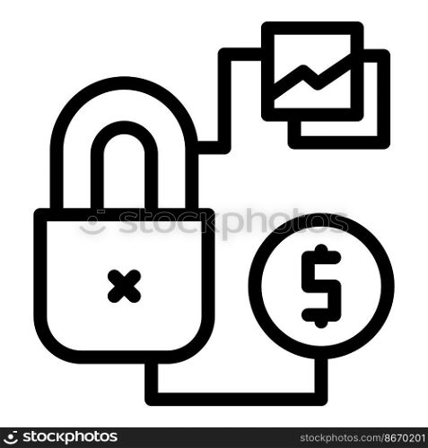 Digital lock antivirus icon outline vector. Safety firewall. Login protect. Digital lock antivirus icon outline vector. Safety firewall