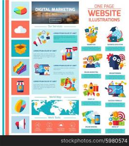 Digital marketing infographics set with website promotion elements vector illustration. Digital Marketing Infographics