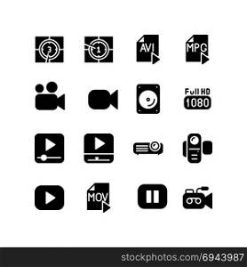 Digital media and formats icons - Technology concept