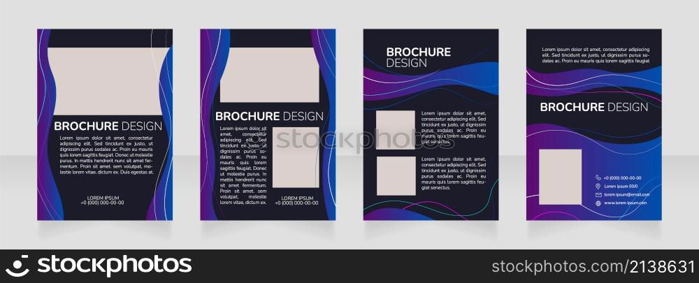 Digital medicine promotion blank brochure design. Template set with copy space for text. Premade corporate reports collection. Editable 4 paper pages. Nunito Bold, ExtraLight, Light fonts used. Digital medicine promotion blank brochure design