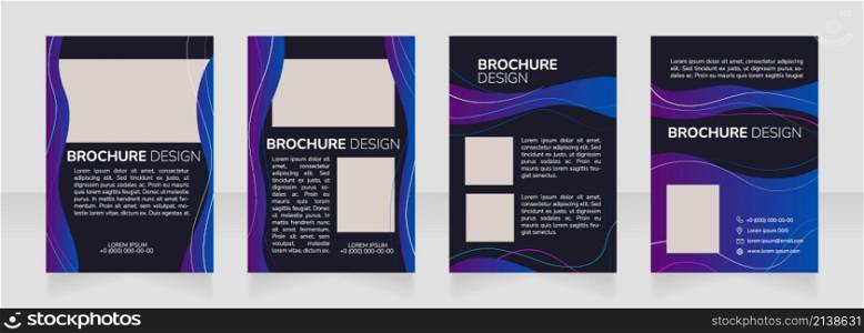 Digital medicine promotion blank brochure design. Template set with copy space for text. Premade corporate reports collection. Editable 4 paper pages. Nunito Bold, ExtraLight, Light fonts used. Digital medicine promotion blank brochure design