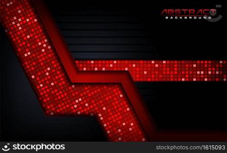 Digital modern dark and red with futuristic shape background. Graphic design element.