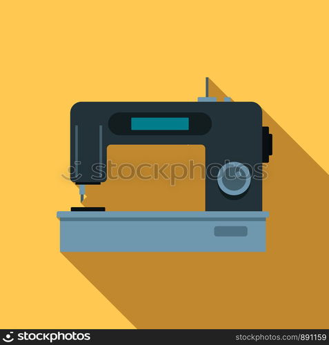 Digital modern sew machine icon. Flat illustration of digital modern sew machine vector icon for web design. Digital modern sew machine icon, flat style