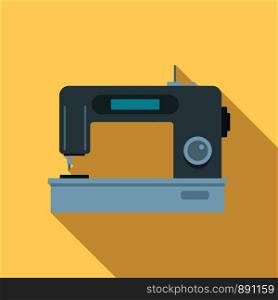 Digital modern sew machine icon. Flat illustration of digital modern sew machine vector icon for web design. Digital modern sew machine icon, flat style