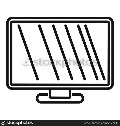 Digital monitor icon outline vector. Computer display. Pc screen. Digital monitor icon outline vector. Computer display