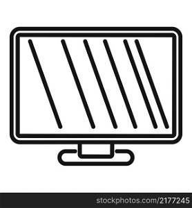 Digital monitor icon outline vector. Computer display. Pc screen. Digital monitor icon outline vector. Computer display