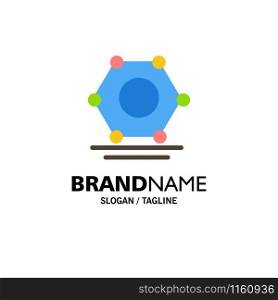 Digital, Network, Super connected Business Logo Template. Flat Color