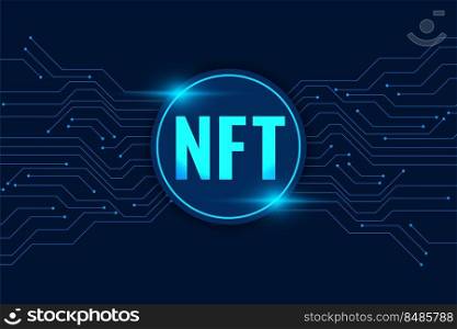 digital NFT non fungible token background design