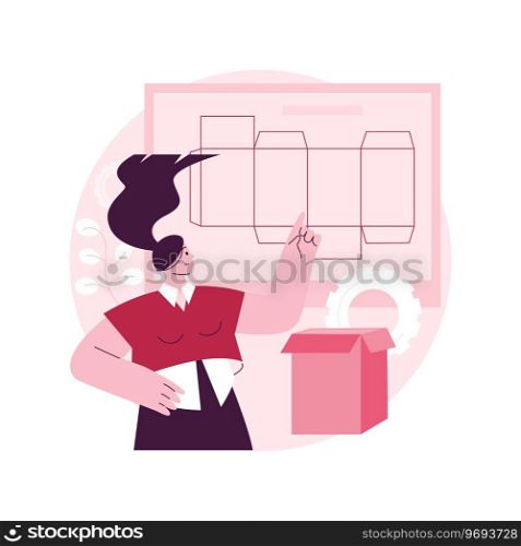 Digital packaging abstract concept vector illustration. Digital technology, 3D software, AR labels, marketing tool, attract customer, augmented reality, customize order abstract metaphor.. Digital packaging abstract concept vector illustration.