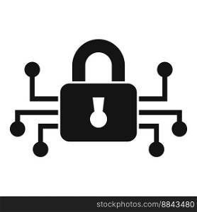 Digital padlock icon simple vector. Lock code. Unlock secure. Digital padlock icon simple vector. Lock code