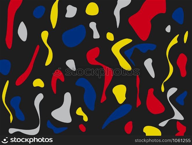 Digital painting. Abstract geometric colorful vector background