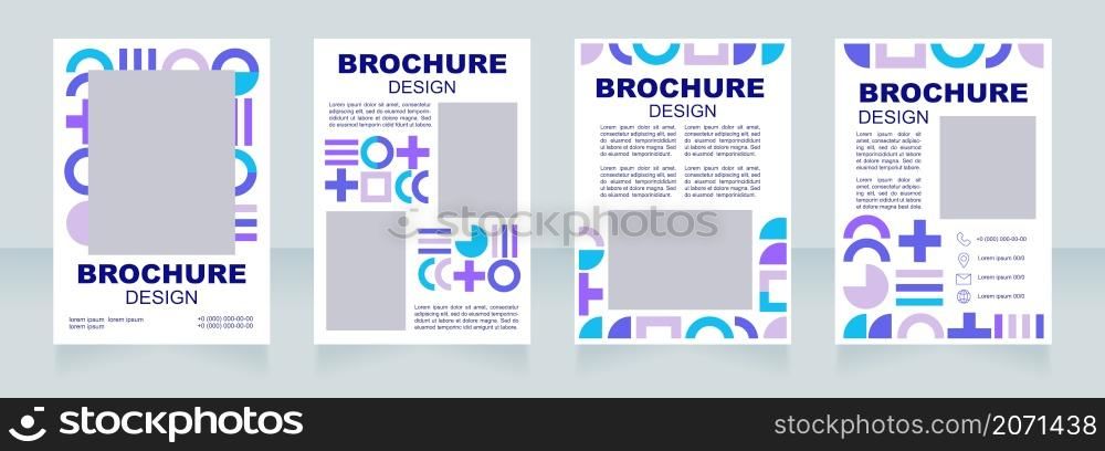 Digital painting and printing industry blank brochure layout design. Vertical poster template set with empty copy space for text. Premade corporate reports collection. Editable flyer paper pages. Digital painting and printing industry blank brochure layout design