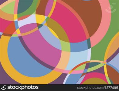 Digital painting with circles. Geometric vector background