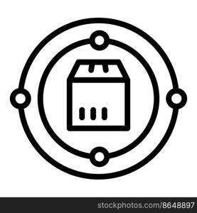 Digital parcel tracking icon outline vector. Service order. Truck cargo. Digital parcel tracking icon outline vector. Service order