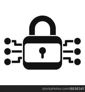 Digital password protection icon simple vector. Personal login. Mobile verification. Digital password protection icon simple vector. Personal login