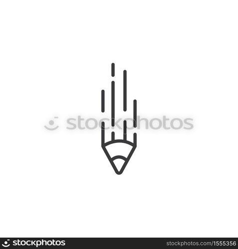 Digital pencil logo illustration vector design