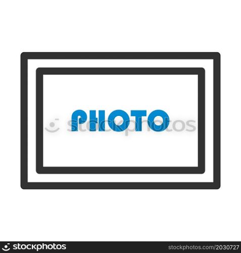 Digital Photo Frame Icon. Bold outline design with editable stroke width. Vector Illustration.