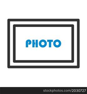 Digital Photo Frame Icon. Bold outline design with editable stroke width. Vector Illustration.