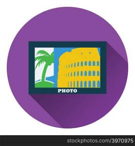 Digital photo frame icon. Flat design. Vector illustration.
