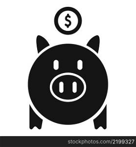 Digital piggy bank icon simple vector. Finance payment. People service. Digital piggy bank icon simple vector. Finance payment
