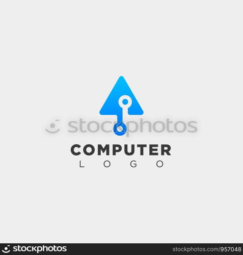 digital pointer technology creative logo template vector illustration icon element isolated. digital pointer technology creative logo template vector illustration icon element