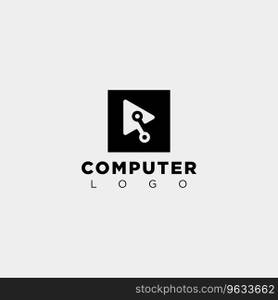 Digital pointer technology creative logo template Vector Image