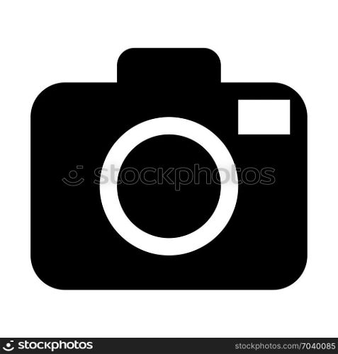 digital professional camera, icon on isolated background