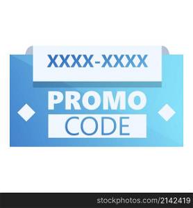 Digital promo code icon cartoon vector. Money offer. Coupon voucher. Digital promo code icon cartoon vector. Money offer