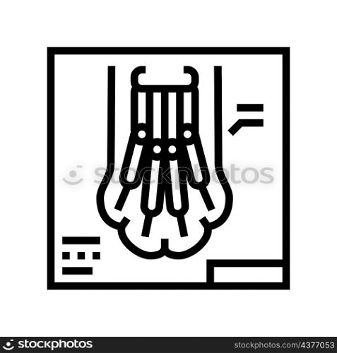 digital radiology line icon vector. digital radiology sign. isolated contour symbol black illustration. digital radiology line icon vector illustration