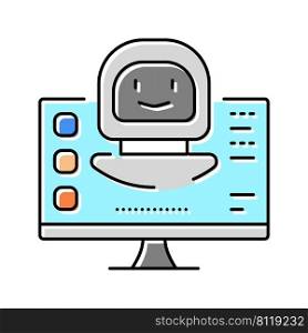 digital robot color icon vector. digital robot sign. isolated symbol illustration. digital robot color icon vector illustration