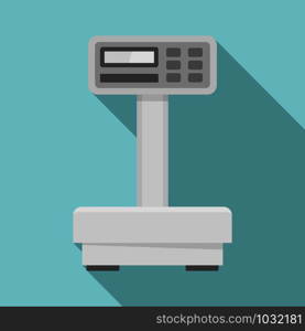 Digital scales icon. Flat illustration of digital scales vector icon for web design. Digital scales icon, flat style