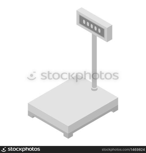 Digital scales icon. Isometric of digital scales vector icon for web design isolated on white background. Digital scales icon, isometric style