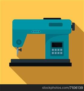 Digital sew machine icon. Flat illustration of digital sew machine vector icon for web design. Digital sew machine icon, flat style