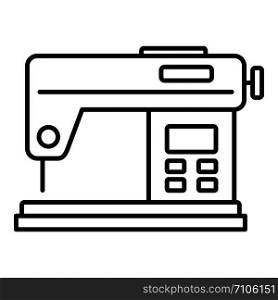 Digital sew machine icon. Outline digital sew machine vector icon for web design isolated on white background. Digital sew machine icon, outline style