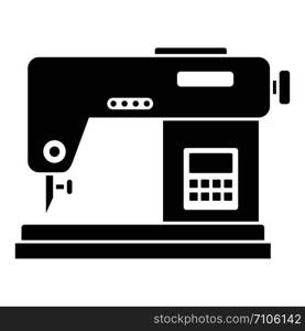 Digital sew machine icon. Simple illustration of digital sew machine vector icon for web design isolated on white background. Digital sew machine icon, simple style