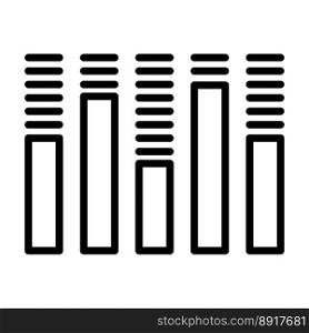 Digital signal icon line isolated on white background. Black flat thin icon on modern outline style. Linear symbol and editable stroke. Simple and pixel perfect stroke vector illustration
