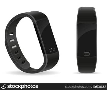 digital smart fitness watch bracelet with touchscreen stock vector illustration isolated on white background