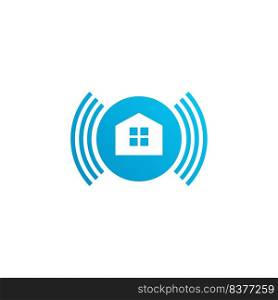 digital smart house icon vector