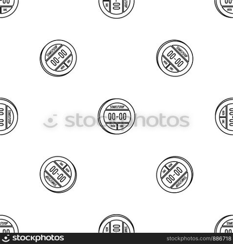 Digital stopwatch icon. Outline illustration of digital stopwatch vector icon for web design isolated on white background. Digital stopwatch icon, outline style
