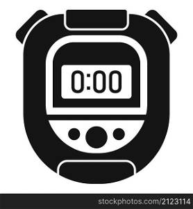 Digital stopwatch icon simple vector. Stop timer. Watch clock. Digital stopwatch icon simple vector. Stop timer