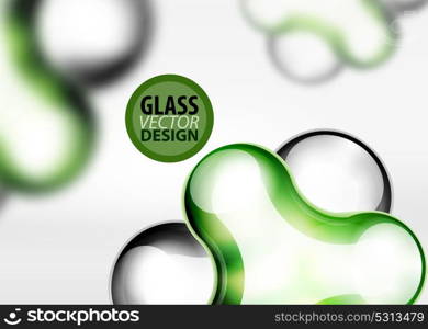 Digital techno bubble background template. Digital techno bubble background template, vector business or technology abstract background