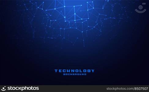 digital technology background with low poly mesh diagram