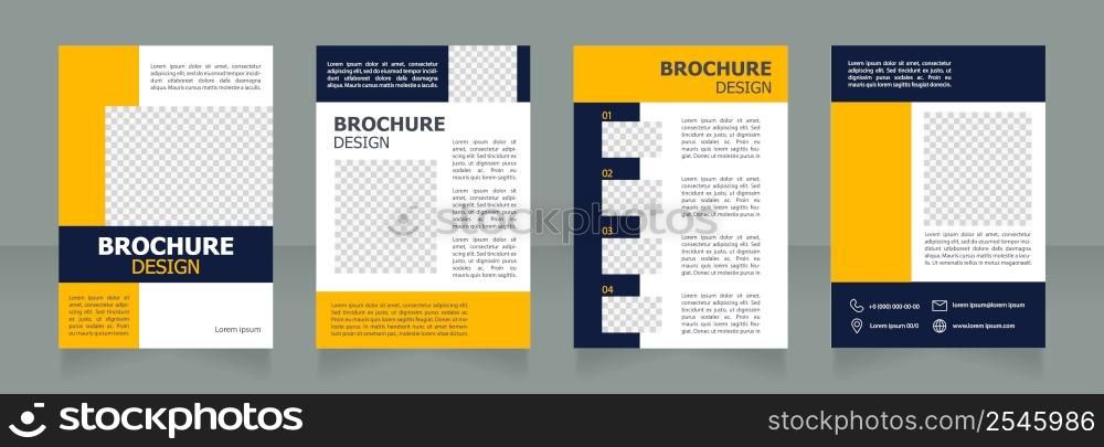 Digital technology for business blank brochure design. Template set with copy space for text. Premade corporate reports collection. Editable 4 paper pages. Tahoma, Myriad Pro fonts used. Digital technology for business blank brochure design